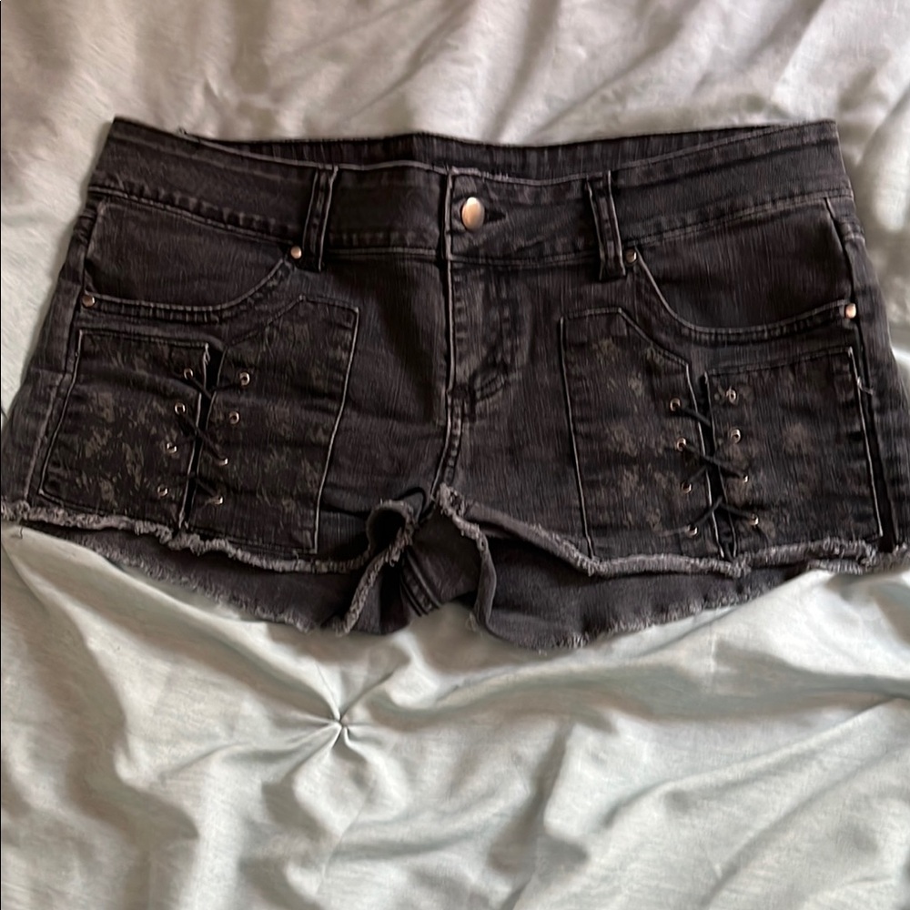 Stylish Black Denim Women's Shorts